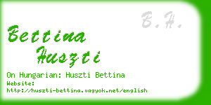 bettina huszti business card